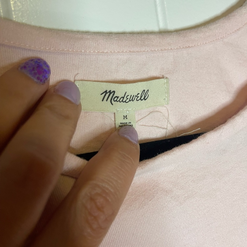 MADEWELL Pink Puff Sleeve Top - Picture 3 of 5